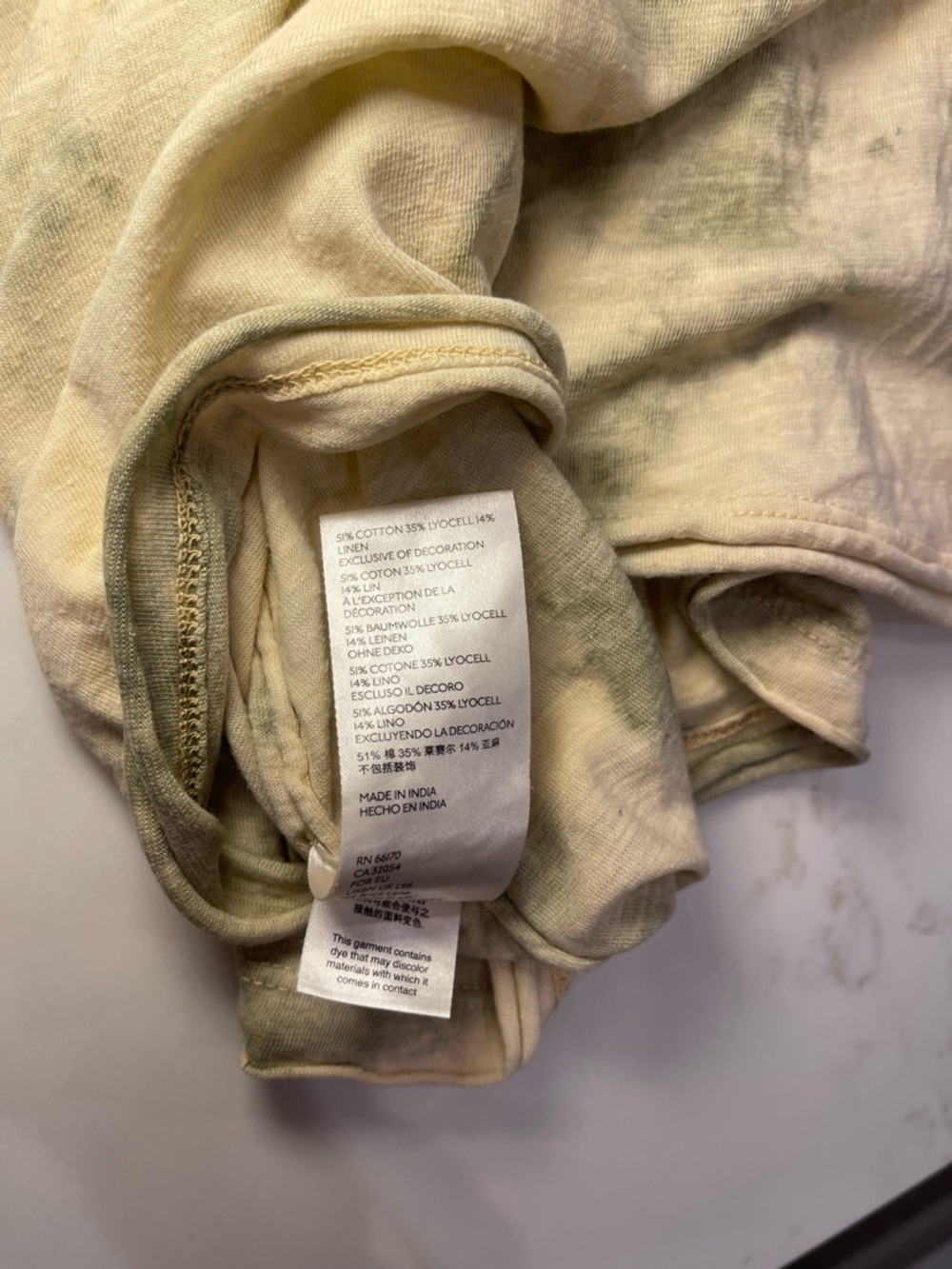 We The Free Women’s Tie-Dye Short Sleeve Tee in Beige and Olive - Picture 13 of 13